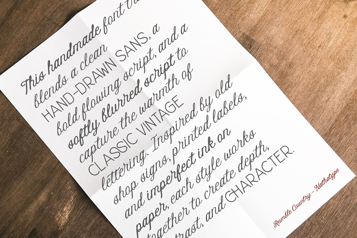 Rumble Country, a Sans Serif Font by Nathatype (Photo 2 of 11)