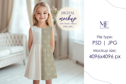 Kids Dress Mockup, Fashion Mockup, a Mockup by Mie Mockup Studio