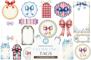 Geometric Hand-Drawn Tags PNG, an Illustration by SinaCreation