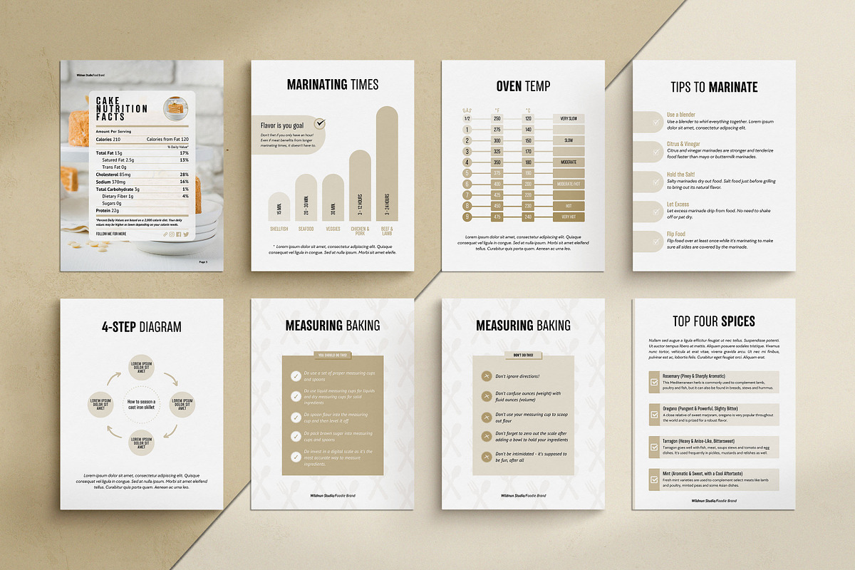 Cookbook / Recipe eBook for Canva, a Magazine Template by Wildnun Studio (Photo 17 of 20)