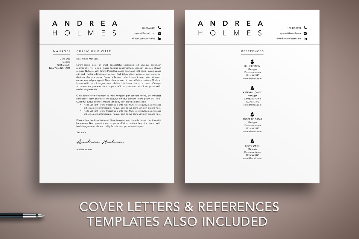 Modern Resume Template CV Word/Pages, a Resume Template by The Creative Resume (Photo 4 of 8)