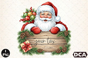 Watercolor Santa Christmas  PNG, an Illustration by DreamCafeArt (Thumbnail 1 of 6)