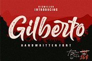 Gilberto a Stylish Brush, a Script Font by typeline studio (Thumbnail 1 of 9)