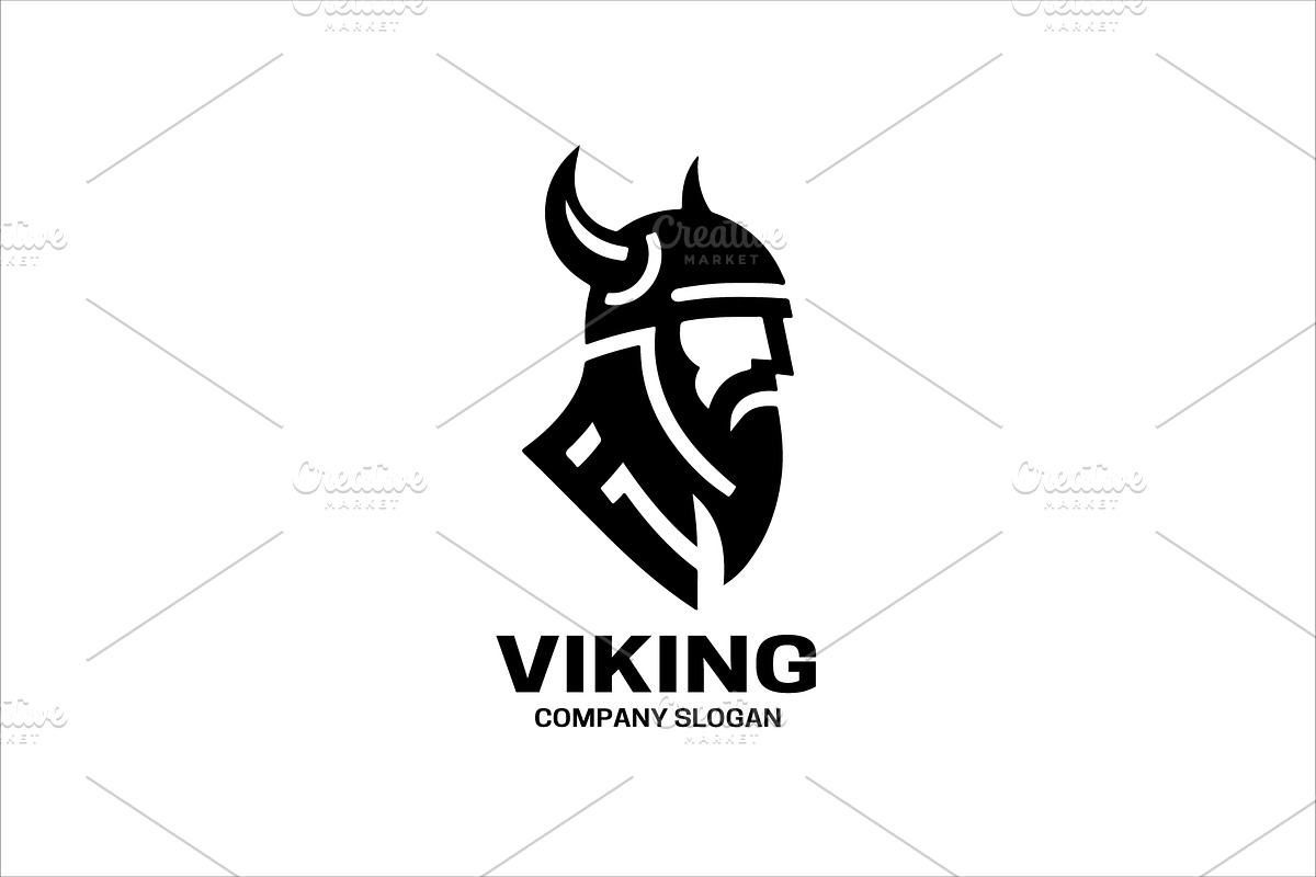 Viking Head Logo Design Template, a Branding & Logo Template by Mamun360