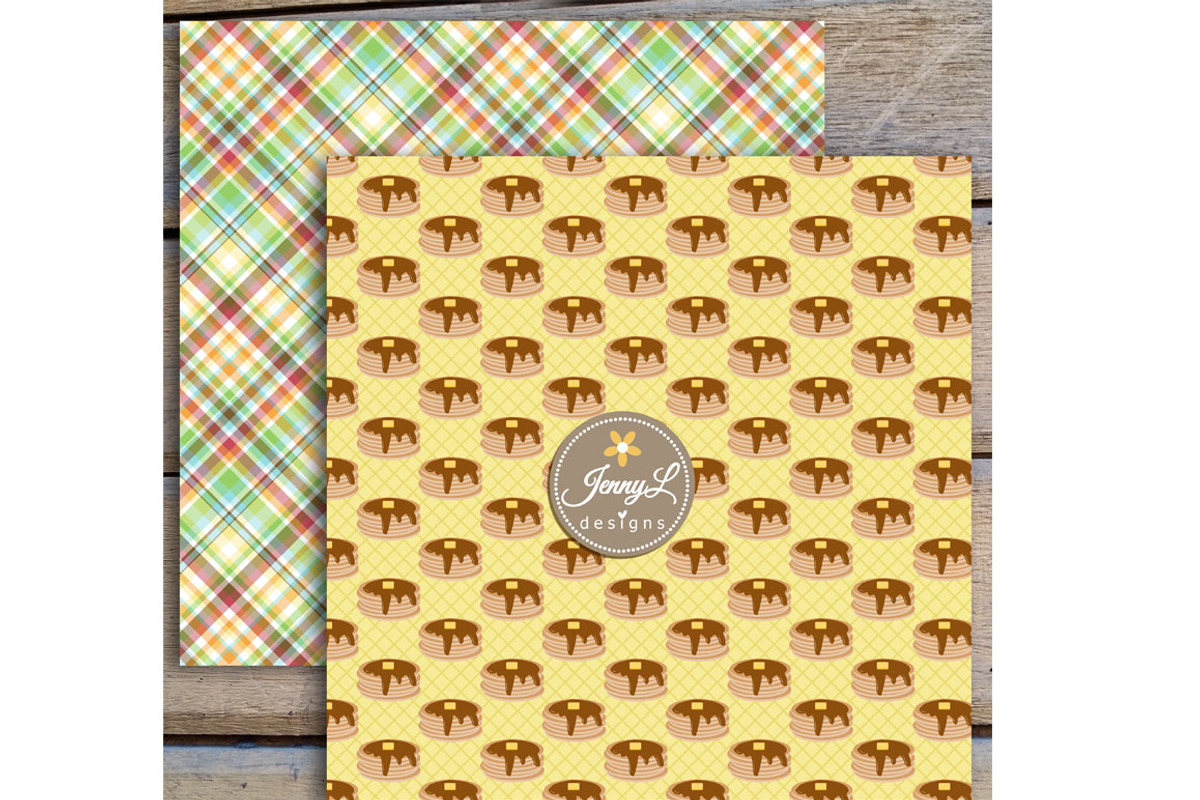 Breakfast Digital Papers & Clipart, a Pattern Graphic by JennyL Designs (Photo 5 of 6)
