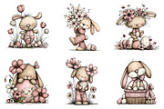 Happy Easter Bunny Clipart, an Illustration by Dream Creation (Thumbnail 6 of 7)
