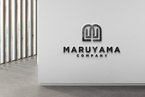 Logo Mockup Sign 3D Hall Office