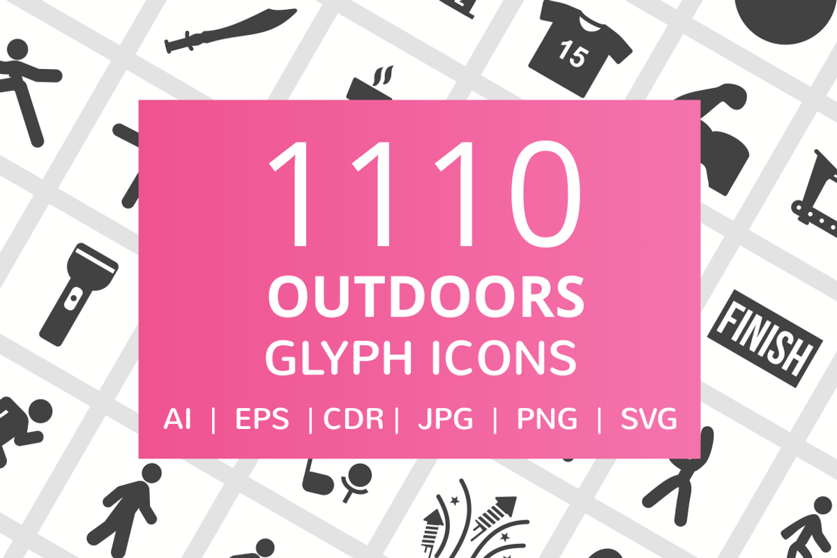 1110 Outdoors Glyph Icons, an Icon by IconBunny (Photo 1 of 6)