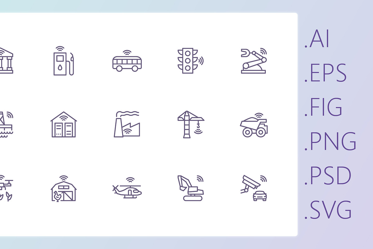 IIoT outline iconset, an Outline Icon by LAFS (Photo 4 of 4)