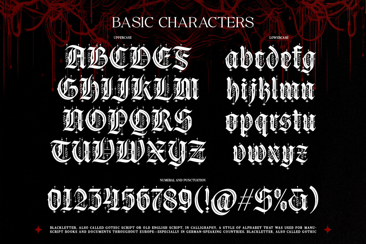 Gryphire Black Typeface, a Blackletter Font by alit design (Photo 6 of 20)