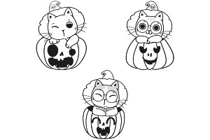 Halloween Cats Set 1