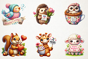 Kawaii Knitted Animals Mother's Day, an Illustration by RobertsArt (Thumbnail 3 of 7)