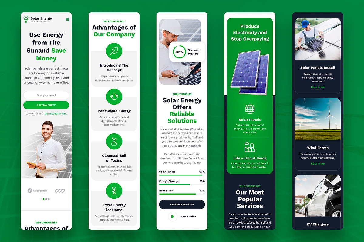 Solar Energy Landing Page Figma, an UI Kit Template by artbart (Photo 4 of 8)