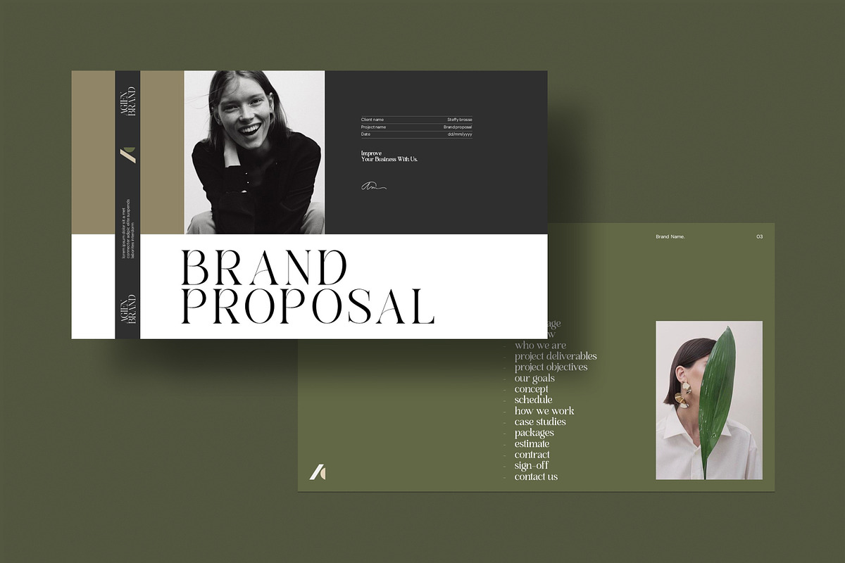 Agien Brand Proposal Template, a Presentation Template by evgenystudio