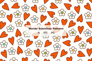 Retro Groovy Kids Seamless Pattern