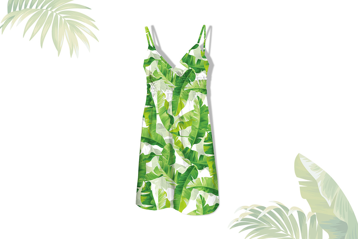 Banana palm leaves pattern. Vector., a Pattern Graphic by Anna Smirnova (Photo 4 of 6)