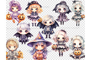 Cute Halloween Clipart PNG | Kawaii, a Person Illustration by GlamArtZhanna (Thumbnail 5 of 5)