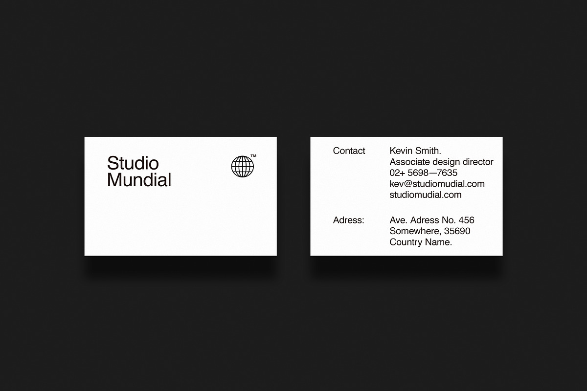 Business cards template: S. Mundial, a Business Card Template by Srg® (Photo 1 of 4)