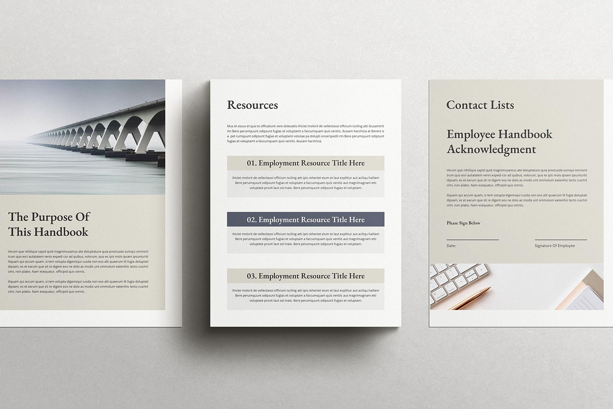 Employee Handbook Template, a Magazine Template by TemplatesForest (Photo 5 of 9)