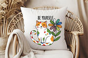 Be Yourself Funny Cat PNG, an Illustration by DreamCafeArt (Thumbnail 5 of 6)