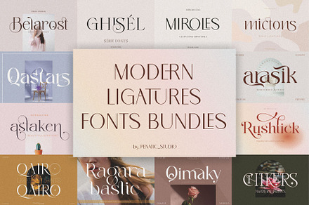MODERN LIGATURES FONTS BUNDLES