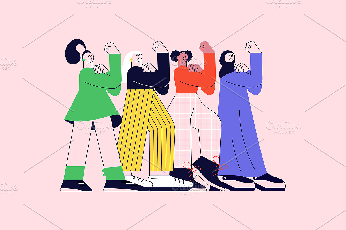 Girl power and feminism concept., a Person Illustration by Lucky Shop (Photo 2 of 6)