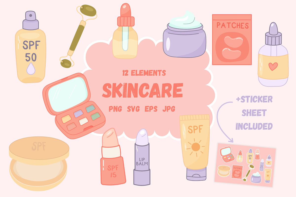 Skincare and Beauty Routine, a Healthcare Illustration by Bielousova Art (Photo 1 of 8)
