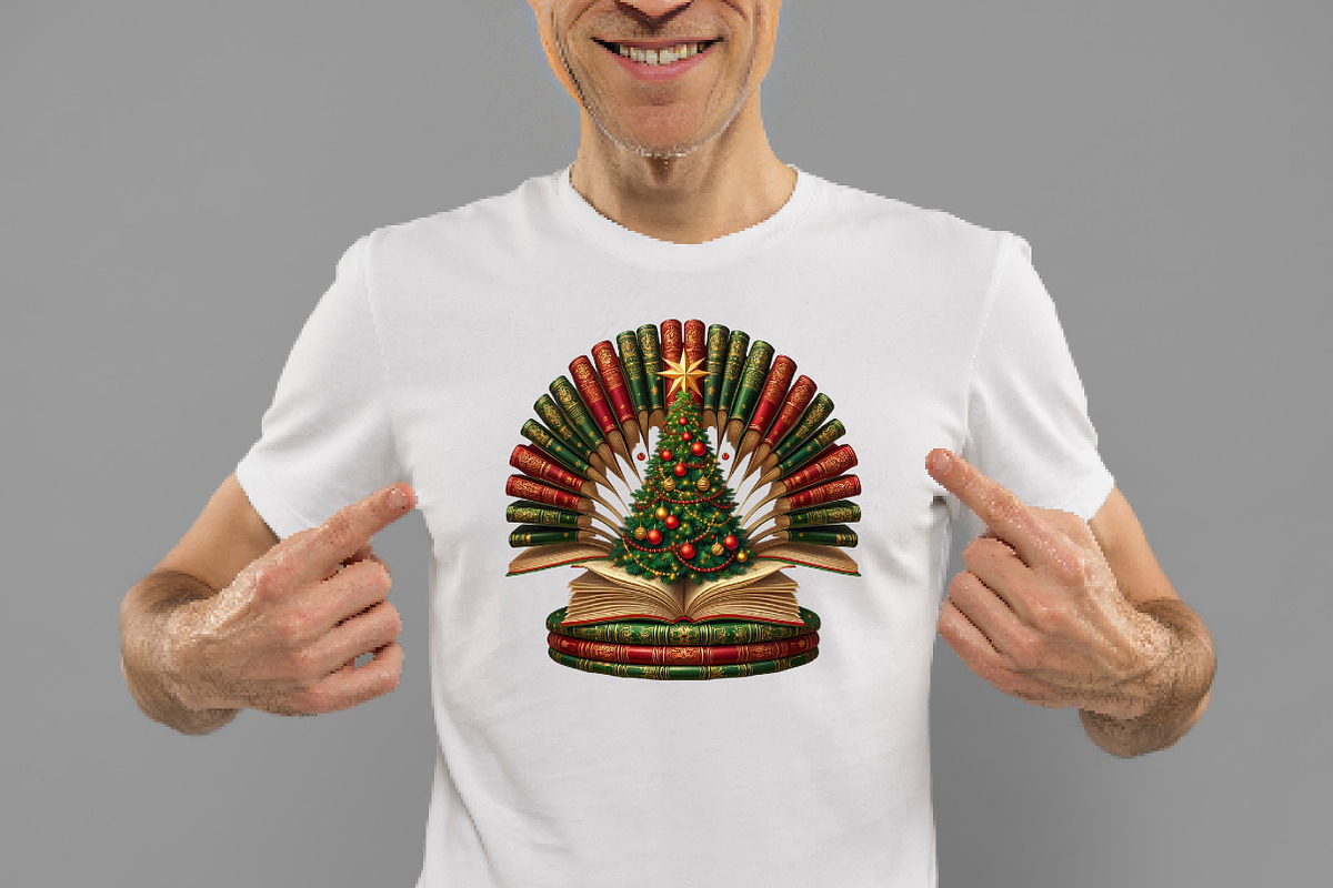 4 Bookish Christmas Tree Png, an Illustration by Daily.Designs (Photo 2 of 5)