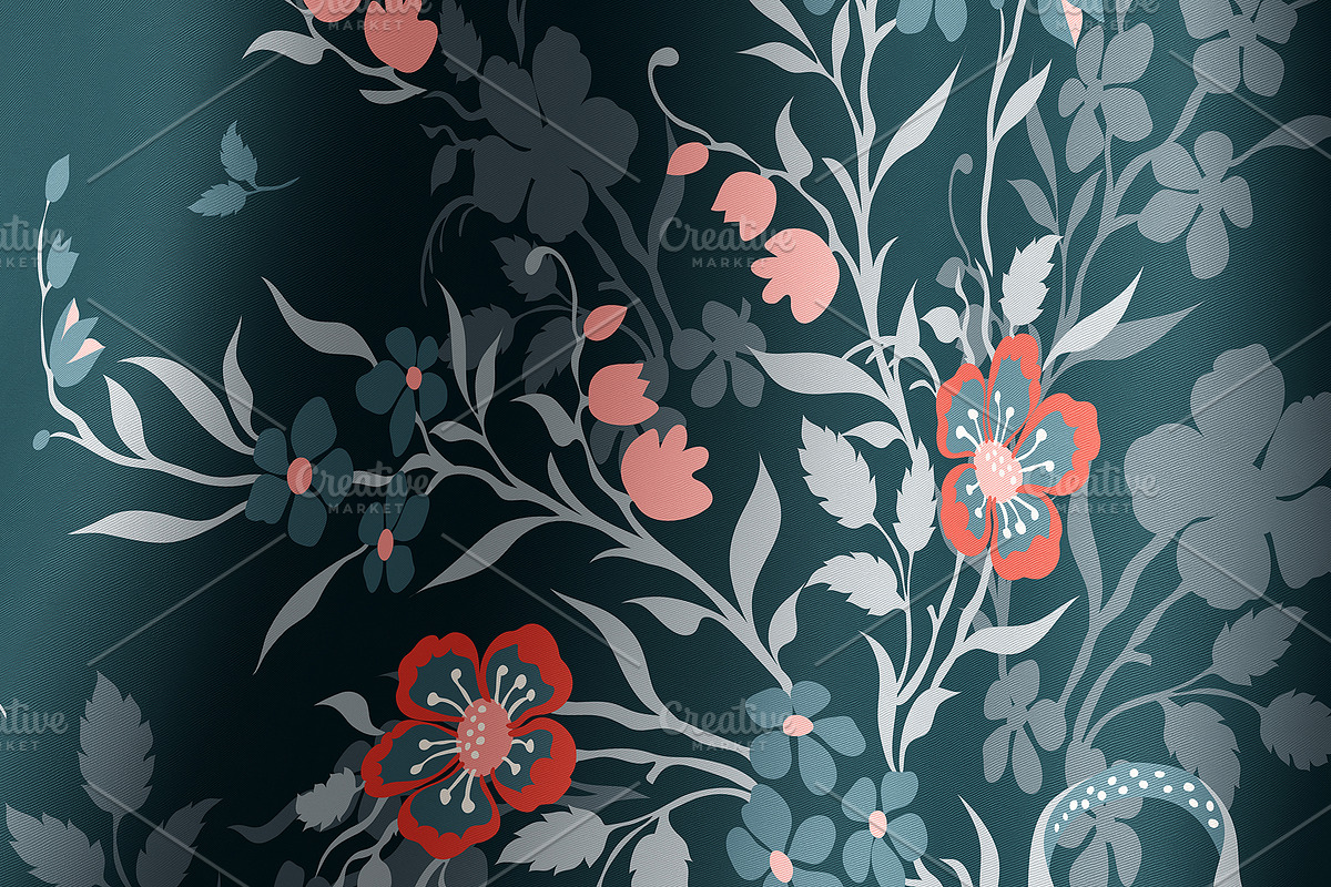 Twilight Garden Floral Scarf, an Object Graphic by ilustrinna (Photo 7 of 7)