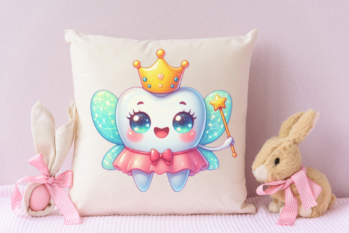 Colourful cute tooth fairy sublimati, a Seasonal Illustration by RobertsArt (Photo 7 of 7)
