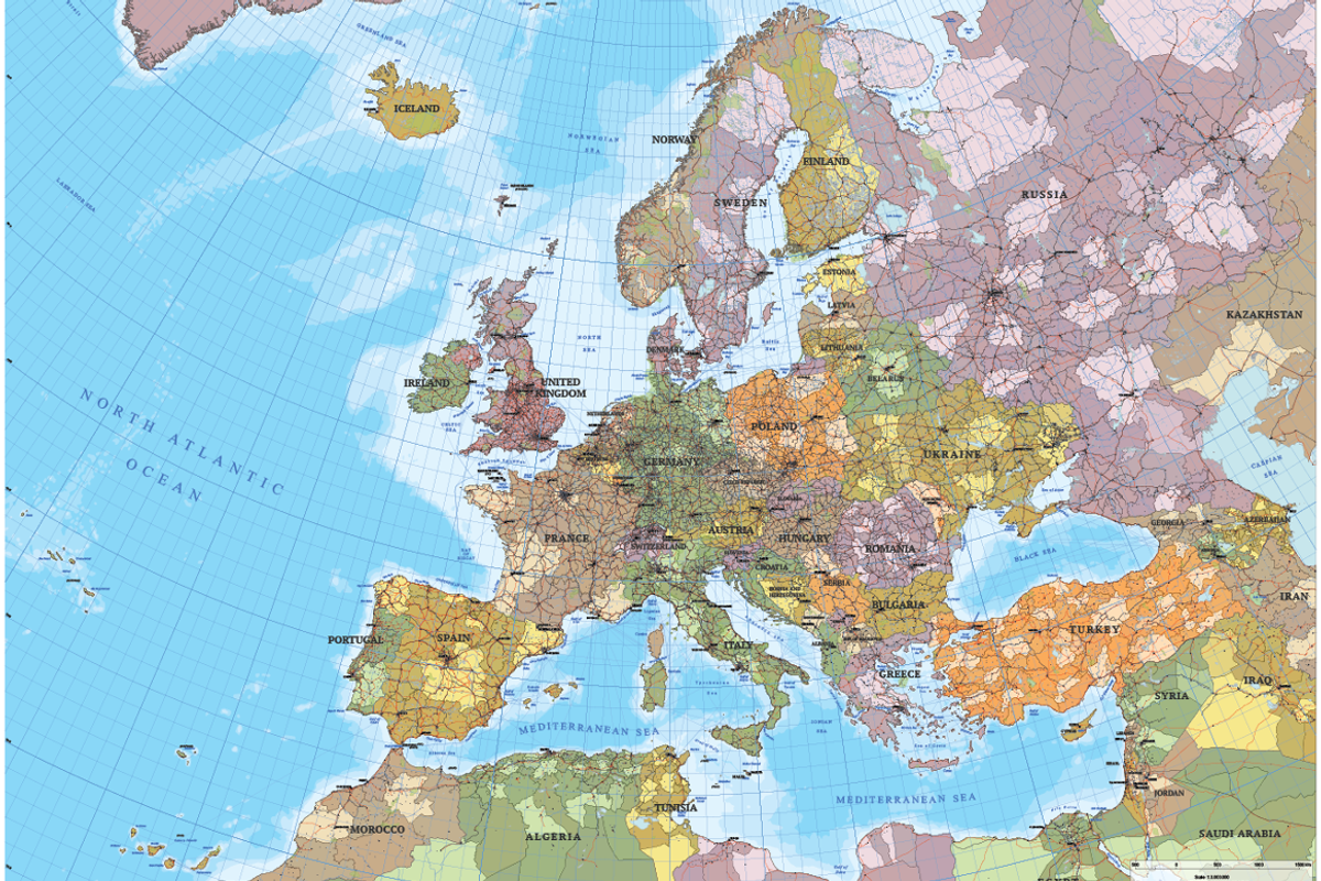 Map of Europe, an Education Illustration by Cartorical (Photo 3 of 8)