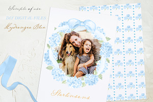 Hydrangea Blue Baby Shower