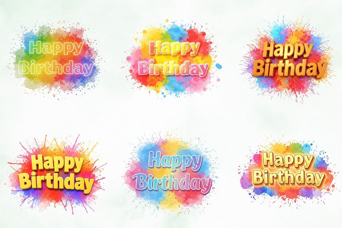 Happy Birthday Sublimation Bundle, an Illustration by Creative Art (Photo 2 of 9)