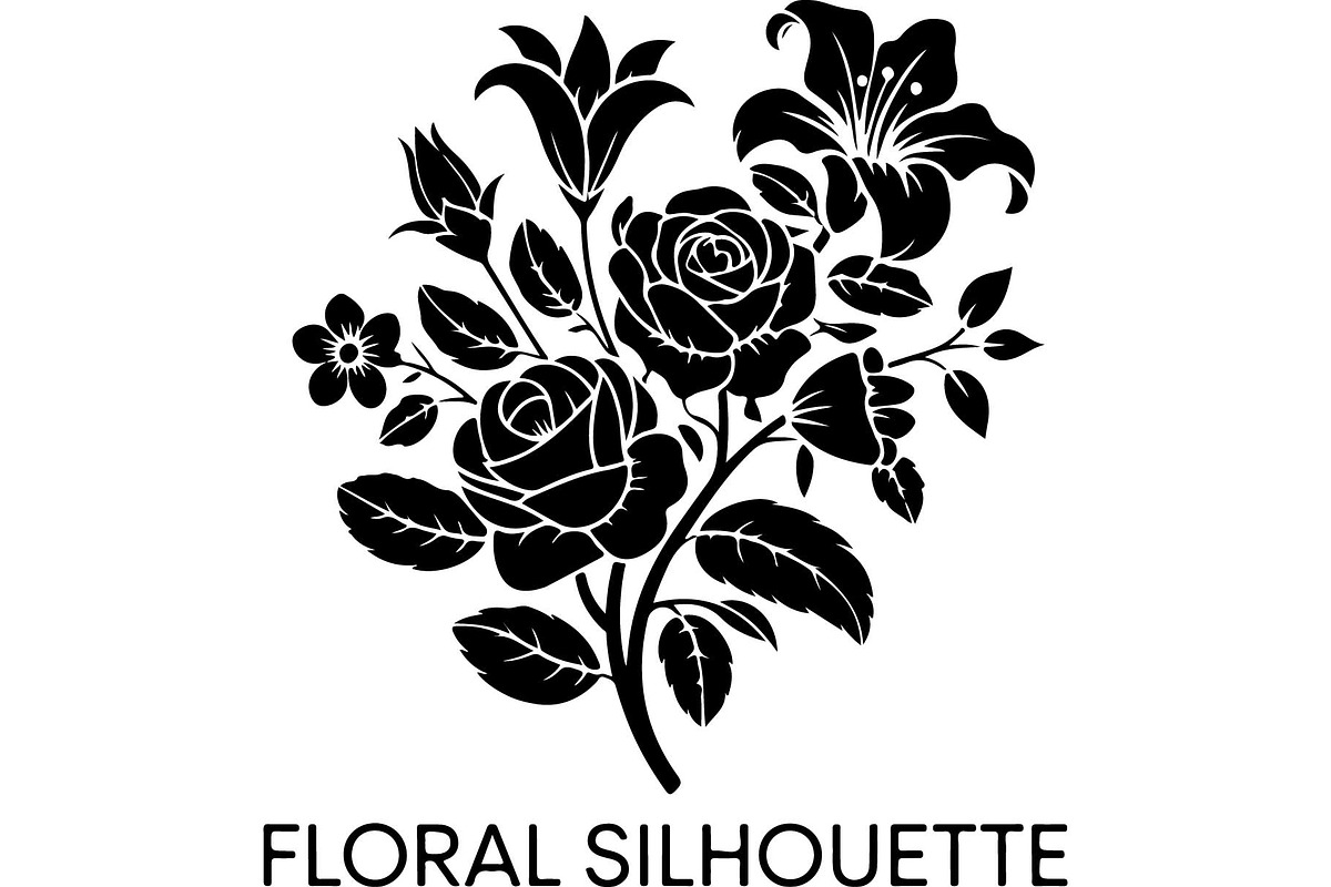 Elegant Floral Silhouette Set, an Object Graphic by Creativeshirt (Photo 12 of 13)
