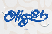 Oligeb – Retro Groove Display Font, a Handwritten Font by Linecreative (Thumbnail 1 of 8)