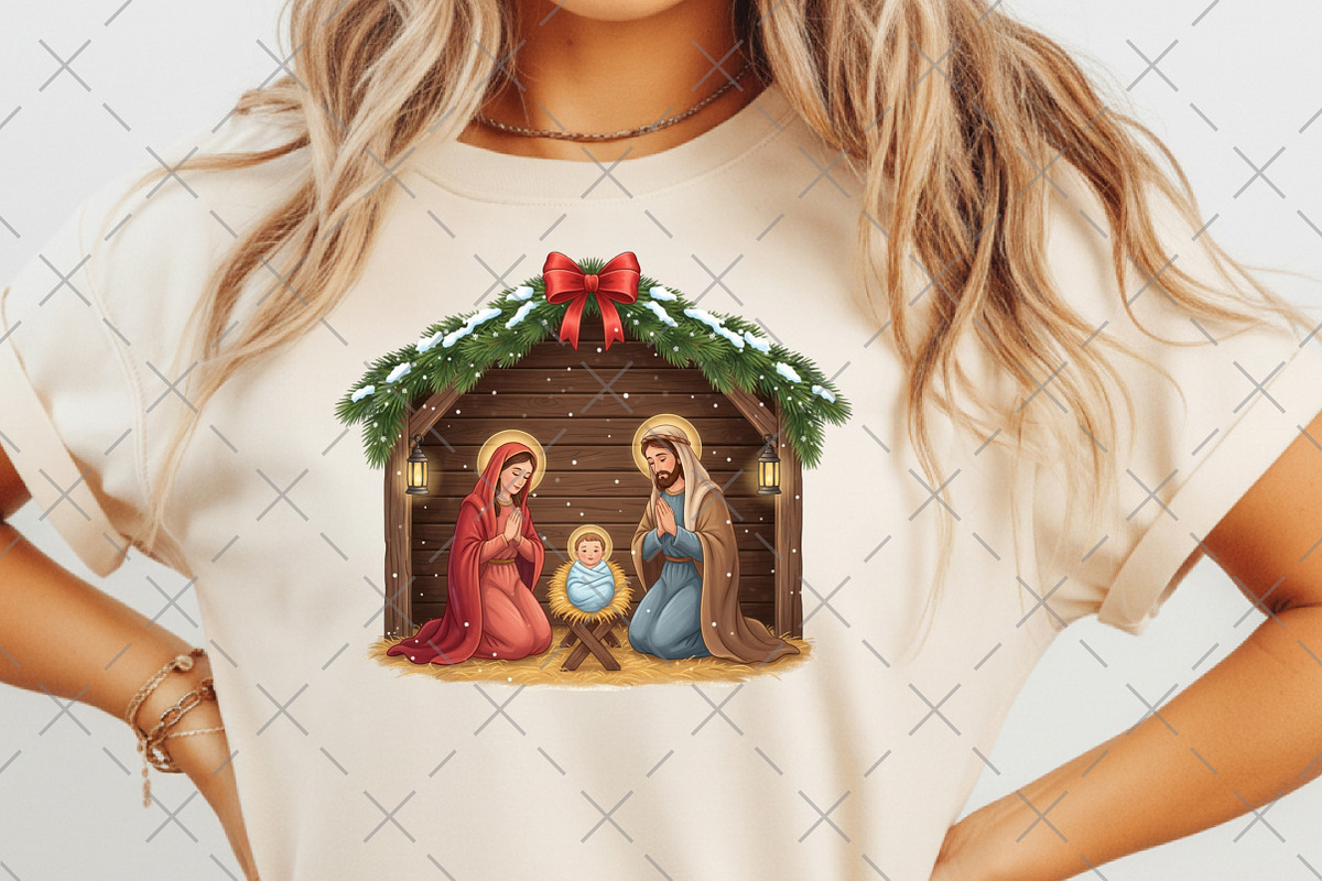 Nativity Scene Christmas Png, an Illustration by Craft Nest (Photo 4 of 6)