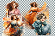Watercolor Curvy Beauty Clipart, a Person Illustration by Mash Mash Stickers (Thumbnail 9 of 9)