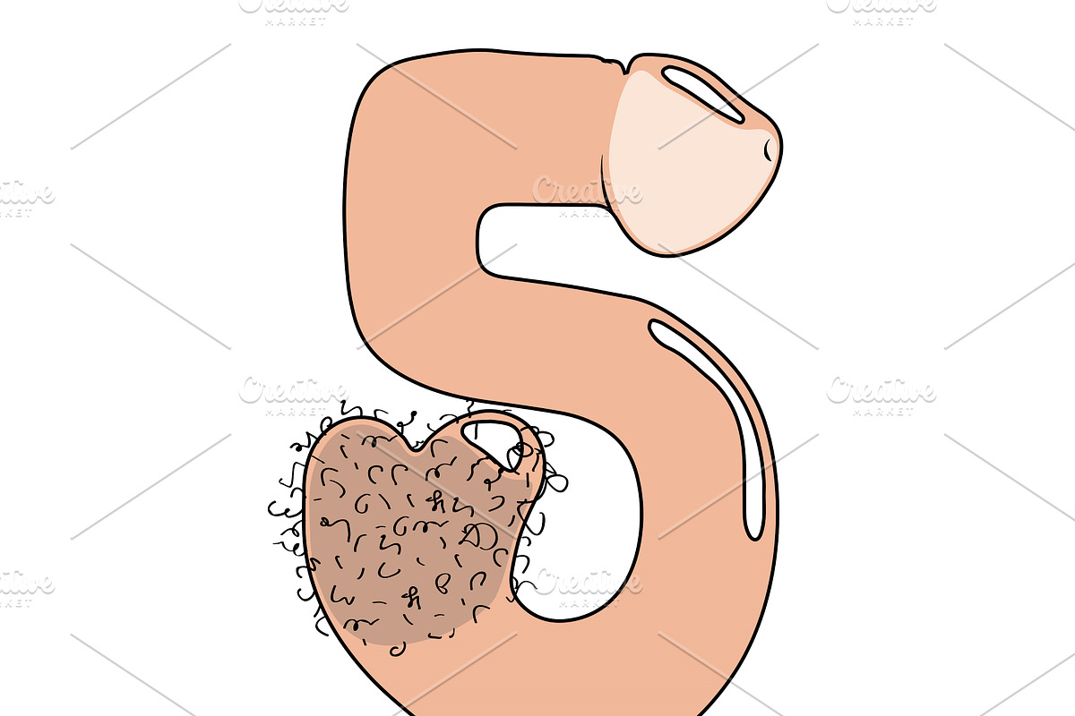 Vector Beige Penis Alphabet Numbers, an Object Graphic by Watercolor_Vector Graphic (Photo 5 of 10)