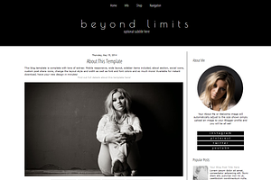 Blogger Template Black and White