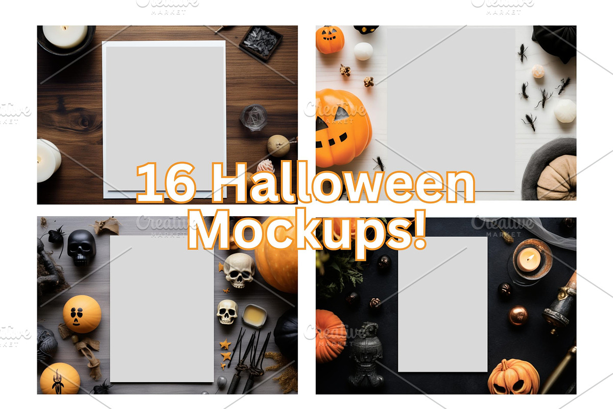 Halloween Invites & Mockups, an Invitation Template by Sunny Jar Designs (Photo 2 of 4)