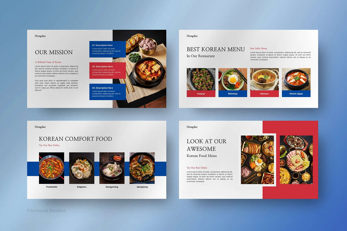 Korean Restaurant Pitch Deck Keynote preview 5