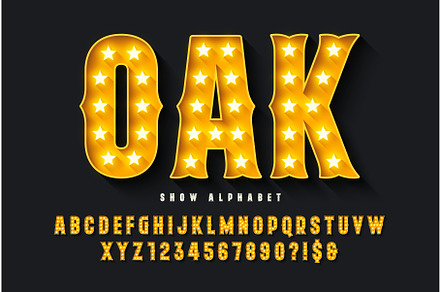 Retro circus alphabet design, an Illustration by Revelstockart