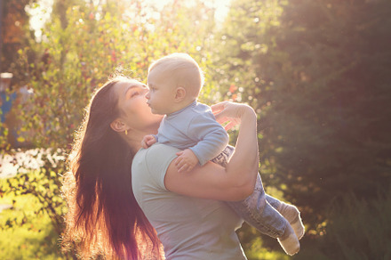Mother with baby boy outdoor, a Person Photo by Elena Vagengeim