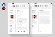 Clean Resume/CV | Word & InDesign, a Resume Template by HiveArts (Thumbnail 1 of 4)