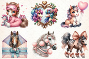Coquette Horse Clipart, an Illustration by DreamCafeArt (Thumbnail 3 of 6)