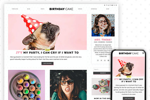 Birthday Cake: Wordpress Theme Blog