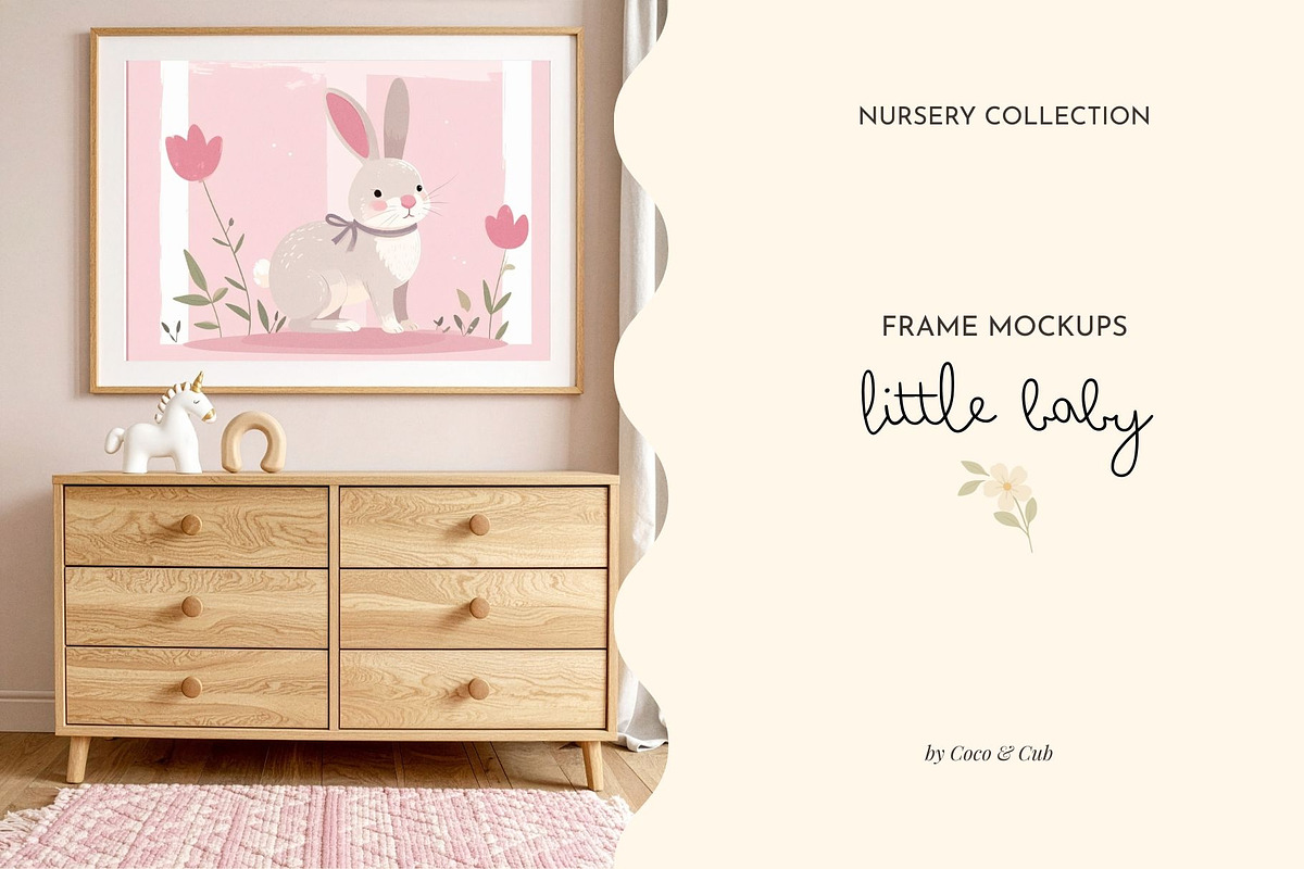 Girls Bedroom Frame Mockup, a Household Mockup by Coco & Cub Studio (Photo 1 of 5)