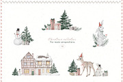 Christmas Watercolor Winter Clipart, an Object Graphic by Kreker Kate (Thumbnail 8 of 9)