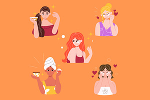 Orange Skincare Asset Illustration, a Person Illustration by graphicook