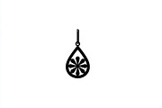 Elegant Jhumka Earrings Silhouette B, a Graphic by balal (Thumbnail 8 of 13)